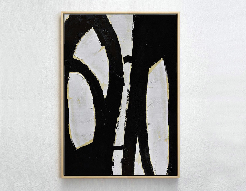 Handmade Painting Large Abstract Art,Minimalist Painting On Canvas, Palette Knife Vertical Minimal Art - Large Wall Art Home Decor